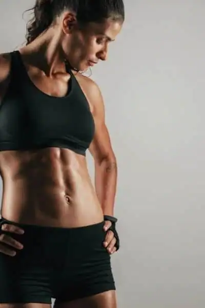 Image of woman's toned stomach after bodyweight exercises Basingstoke  and non-surgical treatment from Lipo 360