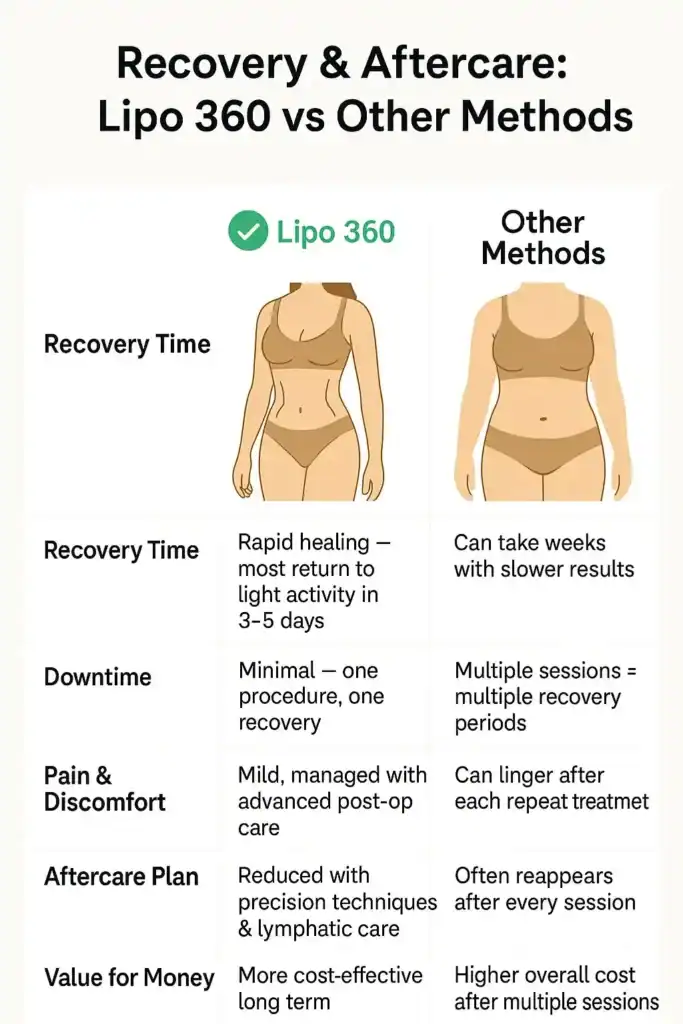Table to show fat dissolving injection aftercare Basingstoke 